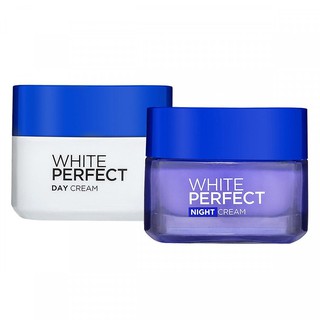 Kem Dưỡng Da Trắng Mượt Đều Màu Ngày Và Đêm L'Oreal Paris White Perfect (50mlx2)
