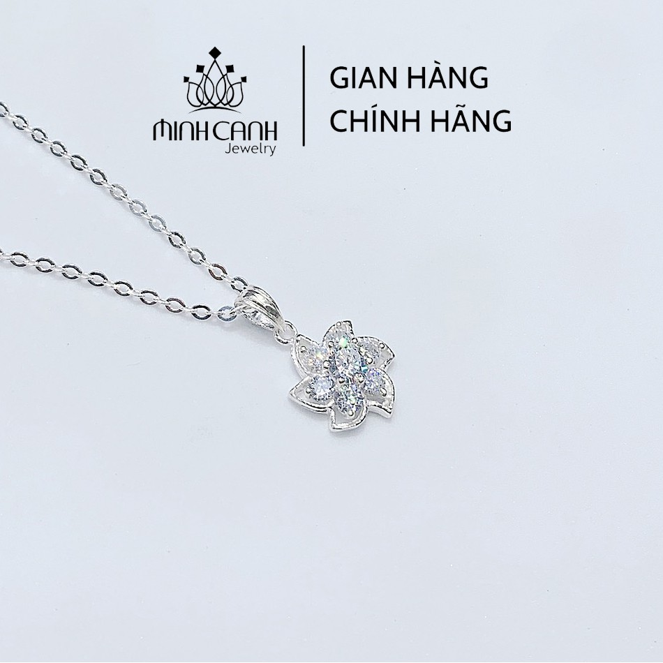 Dây Chuyền Bạc Mặt Xoãy Đính Đá - Minh Canh Jewelry