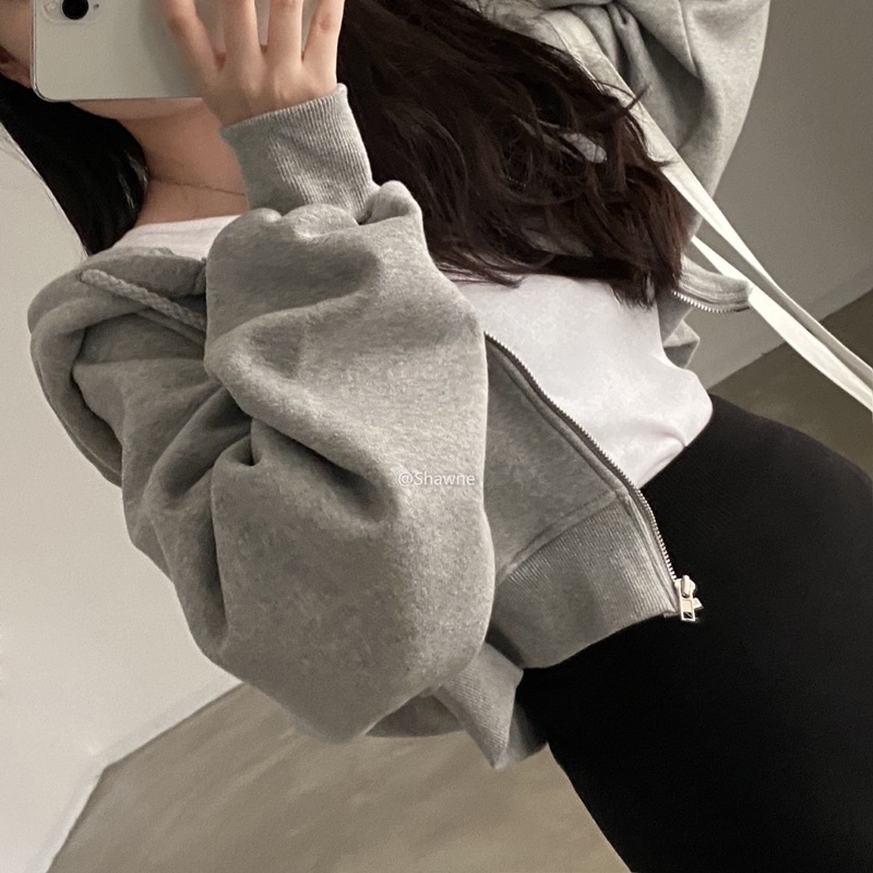 ÁO KHOÁC CROPTOP NÓN 4 MÀU (TH)