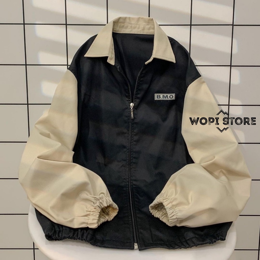 Áo Khoác Bomber BMO LAB Jacket Form Rộng Vải Kaki Lót Dù Ulzzang Unisex - Hàng mới về