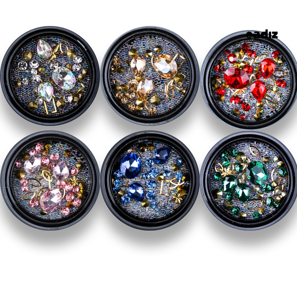 [Hàng mới về] Hộp Đá Đính Trang Trí Nghệ Thuật Móng Tay Kiểu Dáng Thời Trang