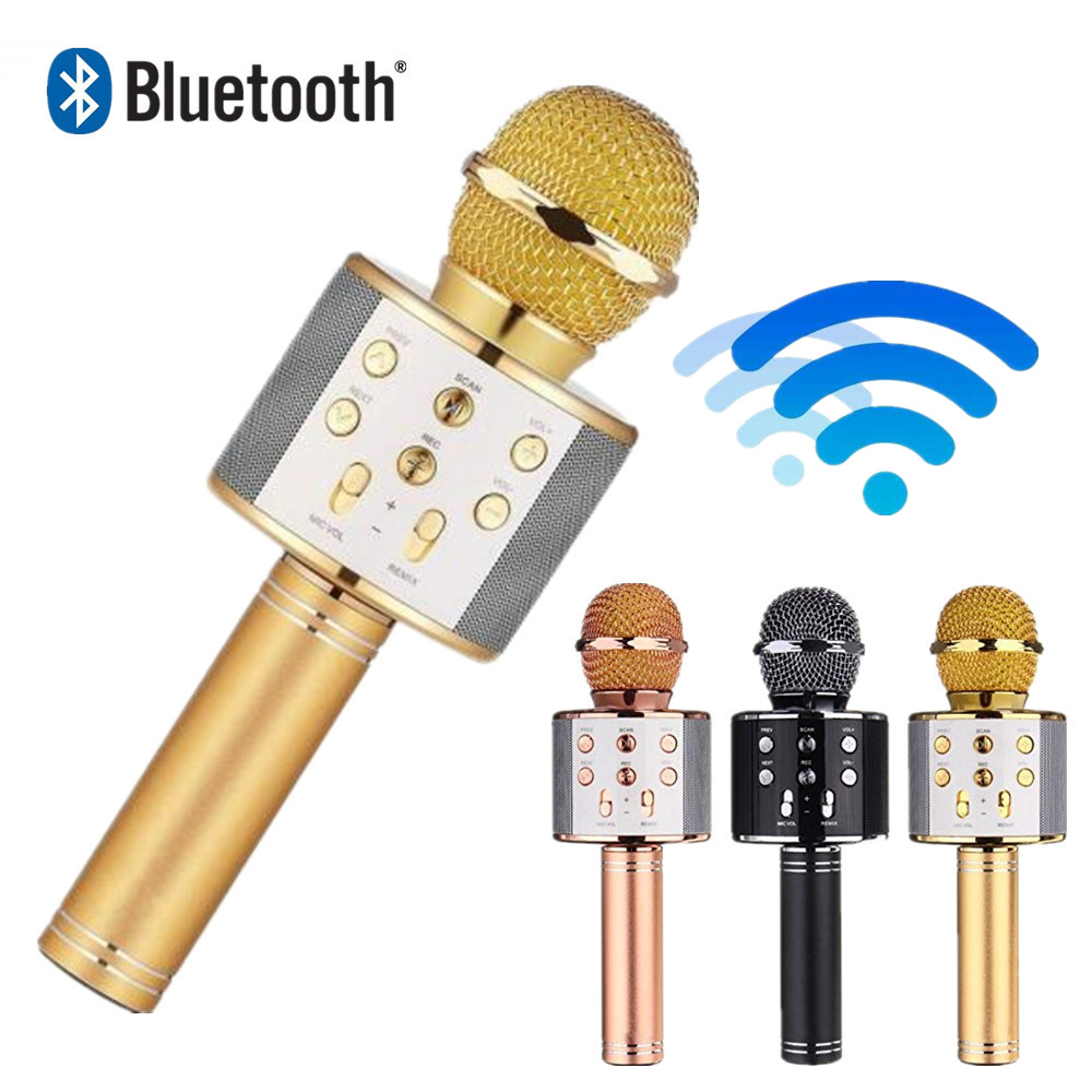 Micro Không Dây Ws858 Kết Nối Bluetooth Có Giá Đỡ