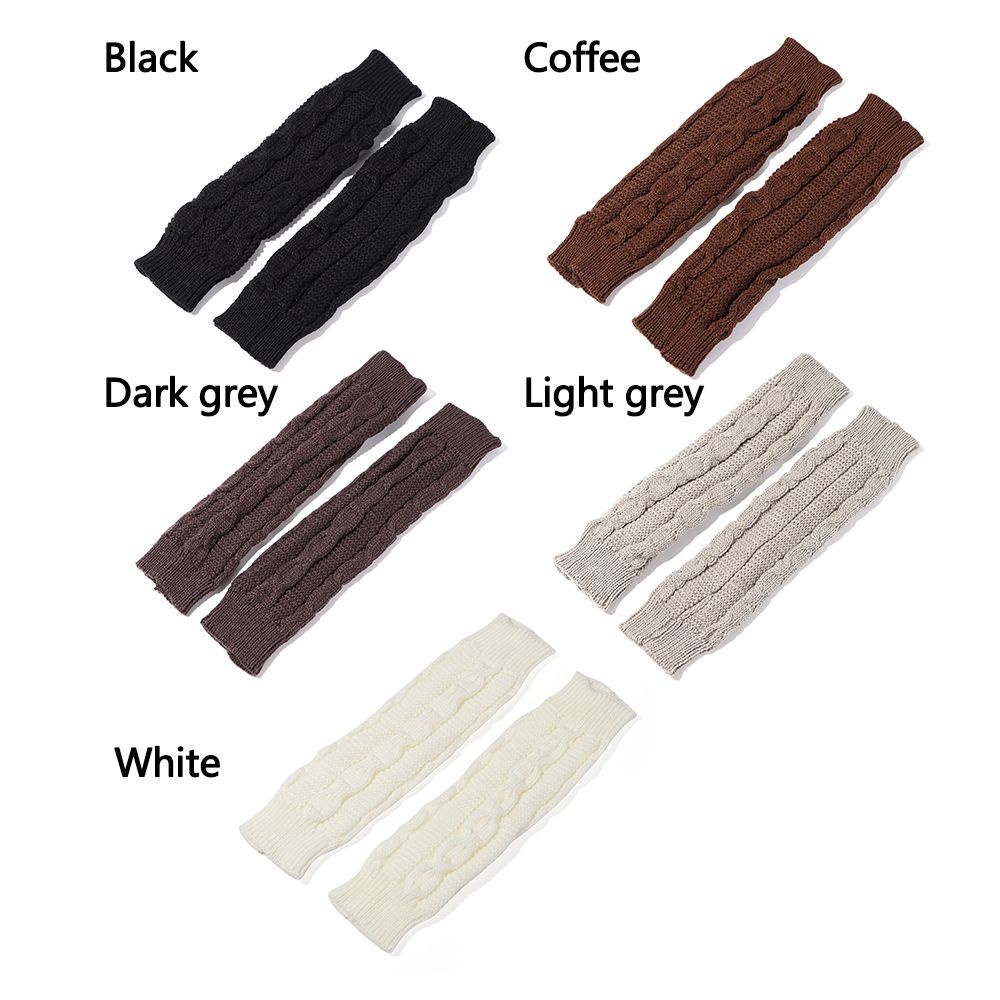 Găng Tay Dệt Kim Hở Ngón Giữ Ấm Nhiều Màu Thời Trang Mùa Đông Cho Nữ