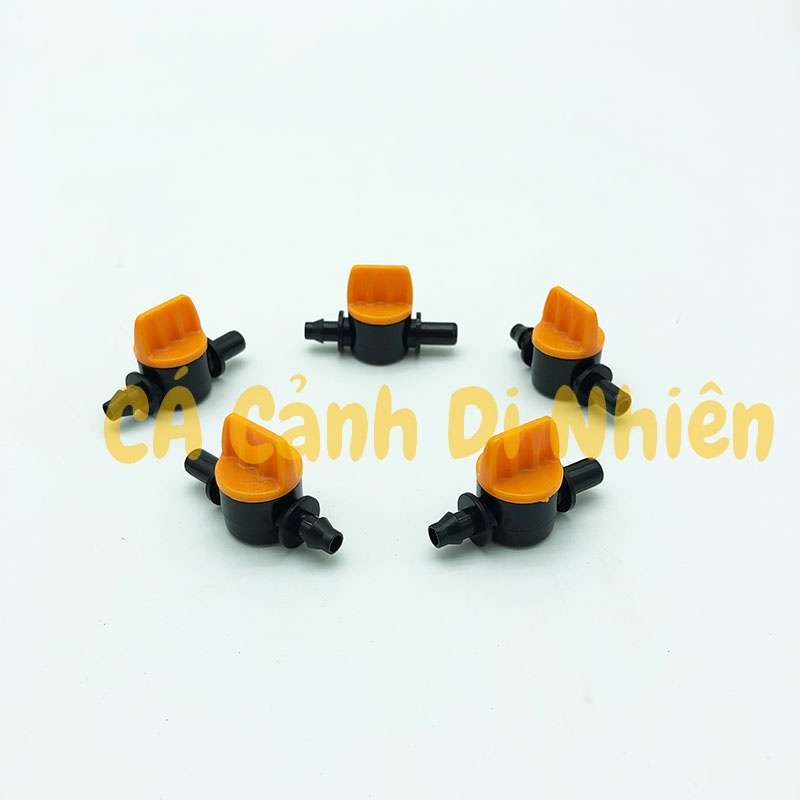 Van KHÓA DÂY OXY 5 li 2 ĐẦU tăng giảm lưu lượng oxy hồ cá cảnh  màu VÀNG ĐEN