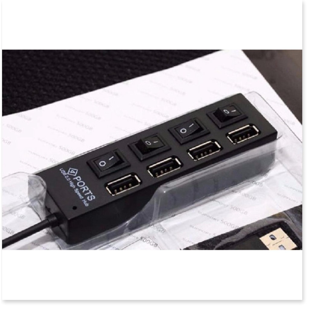 Hub USB 4P Hình ổ điện có công tắc