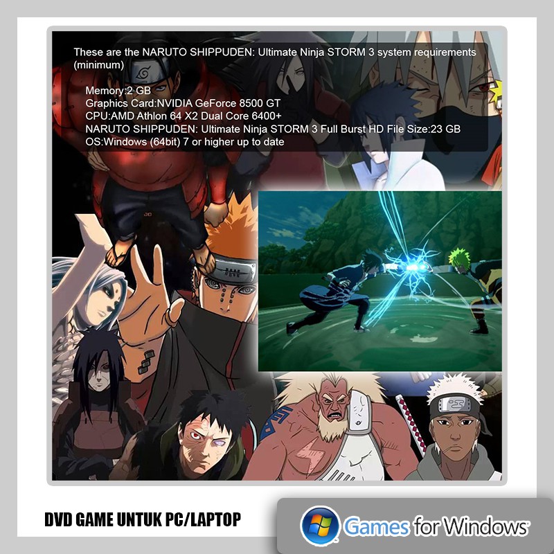 Bộ 3 Đĩa Dvd Game Naruto Ultimate Ninja Storm