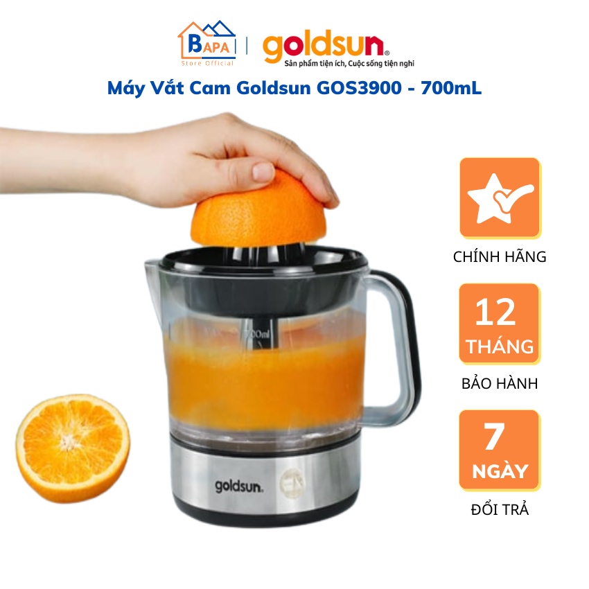 Máy Vắt Cam Bằng Điện Goldsun GOS3900 - Máy Ép Cam Dung tích 700mL - Công suất 40W - Bảo Hành 12 tháng