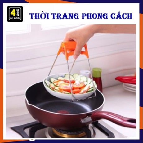 ⚡ Hot Hot ⚡ Dụng Cụ Kẹp Gấp Thức Ăn Nóng Thép Không Gỉ Tiện Dụng