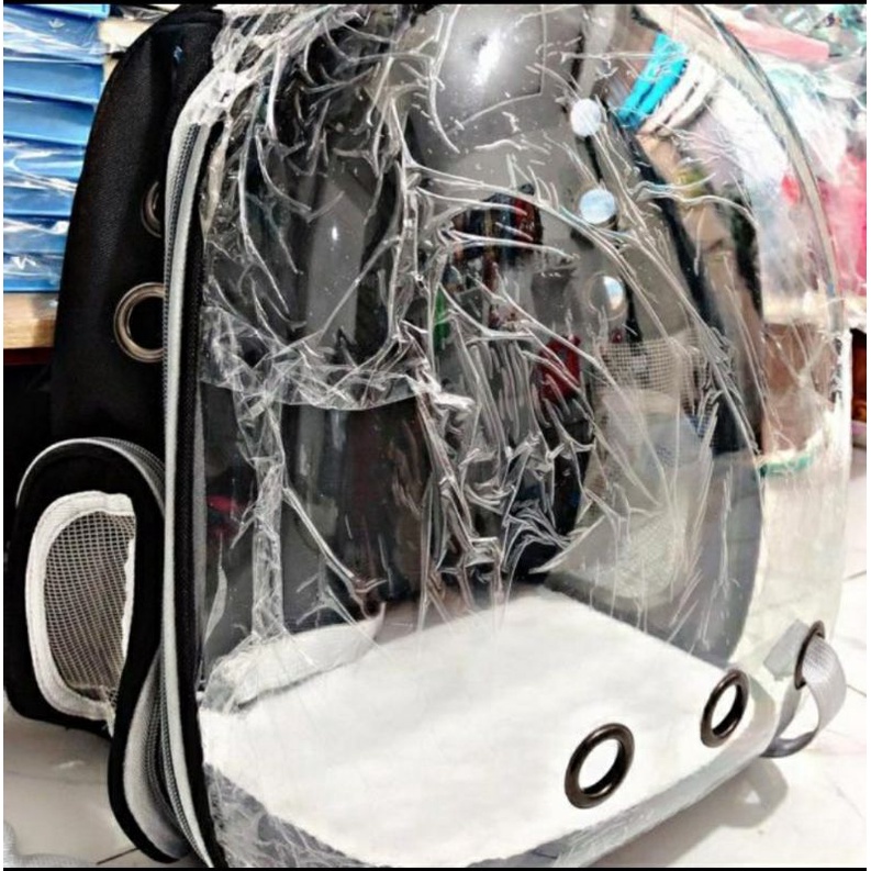 Balo phi hành gia trong suốt cho mèo tặng thảm