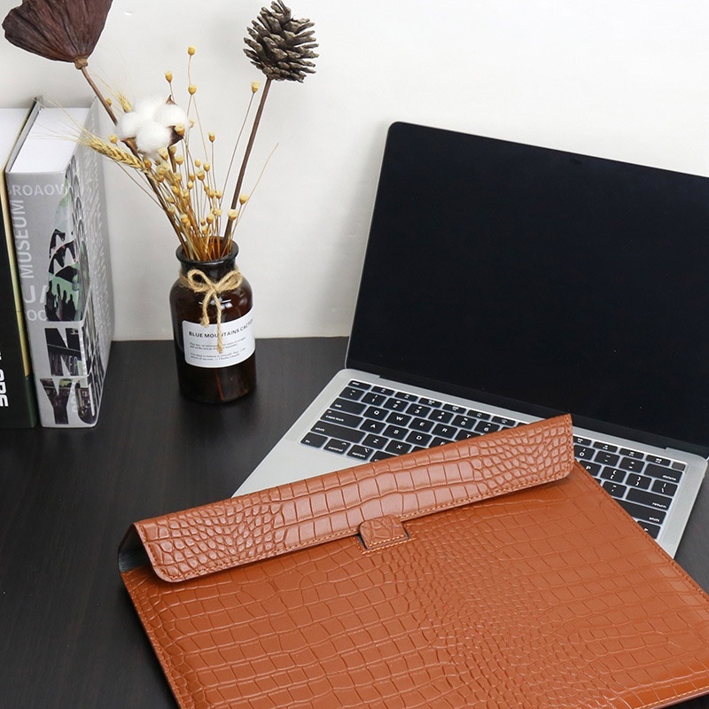 Túi bằng da nhân tạo mềm chống thấm nước thích hợp cho Macbook air pro 11 12 13 14 15 16 inch