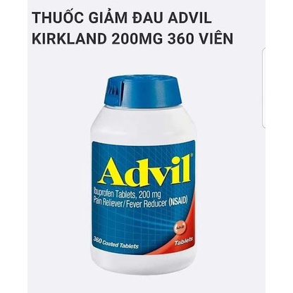 CHÍNH HÃNG MỸ VIÊN UỐNG HỖ TRỢ PHỤC HỒI CƠ THỂ PAIN RELIVER & FEVER REDUCER NSAID 200MG 360 TABLETS