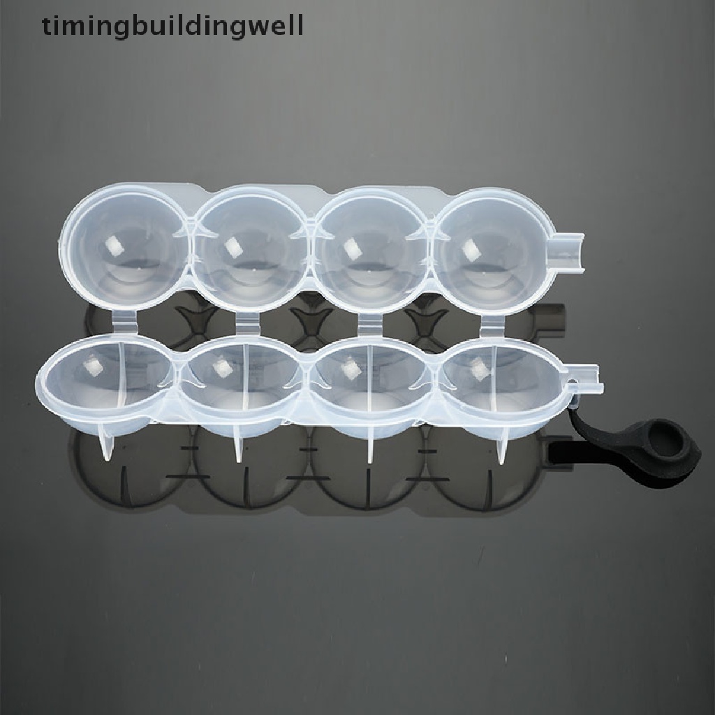 Twvn 4 Cavity Bar Sphere Ice Cube Mould Mold Ball Freezer Maker Tray Whiskey DIY QDD