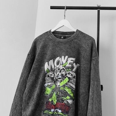 Áo Sweater OD Oversize 3Money, áo nỉ dài tay Unisex ODIN CLOTHING | BigBuy360 - bigbuy360.vn