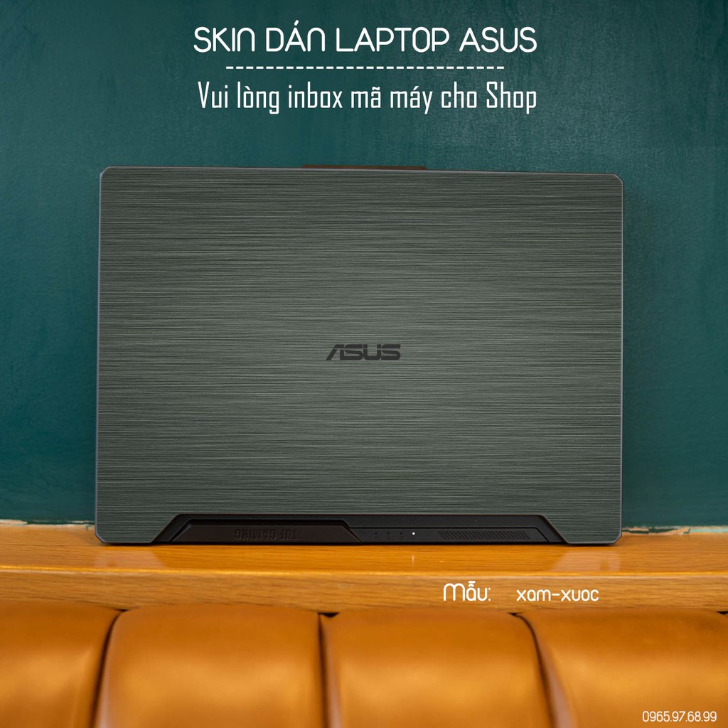 Skin dán Laptop Asus màu xám xước (inbox mã máy cho Shop)