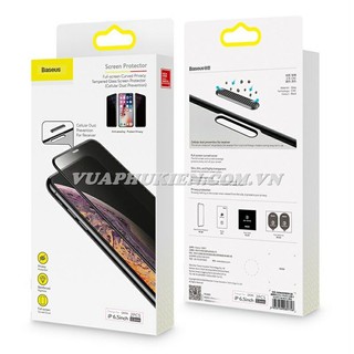 Tấm dán kính cường lực Baseus chống nhìn trộm cho iPhone 12/11 Pro Max/11/12 Pro/11/12/Mini/Xs Max/Xr/X/Xs full màn hình