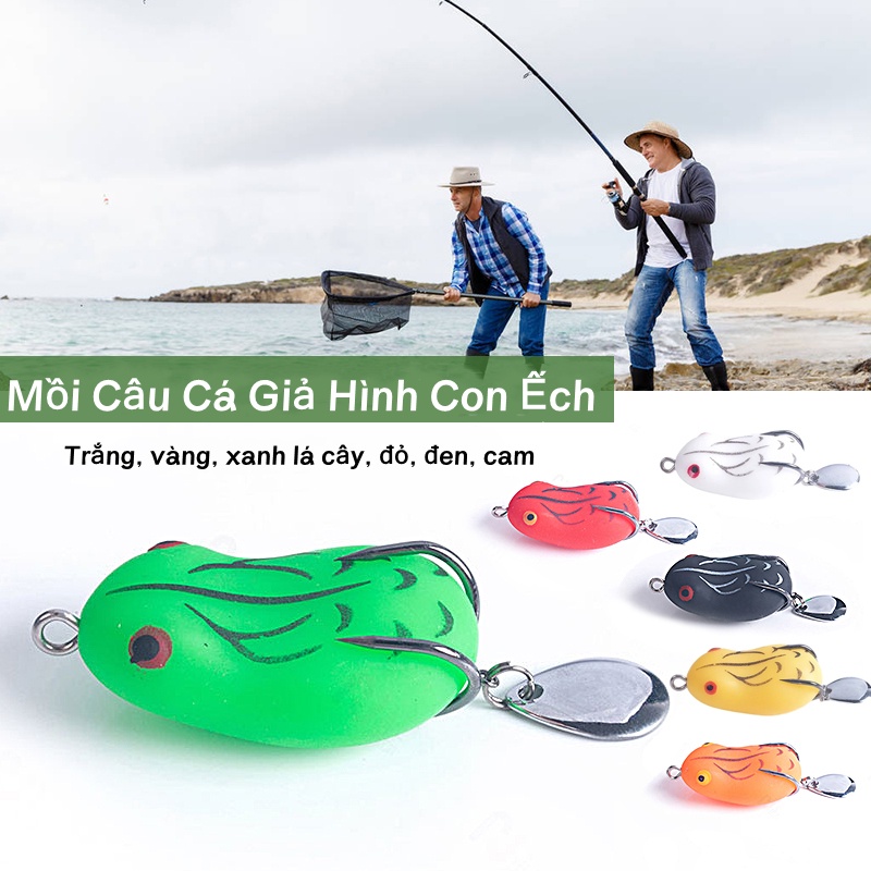 Mồi Câu Cá, Mồi Giả Câu Cá Lóc,Nhái hơi lure Super Frog giá rẻ siêu nhậy AD-8, mềm 4.5cm/ 7g 5cm/ 12g tiện lợi.
