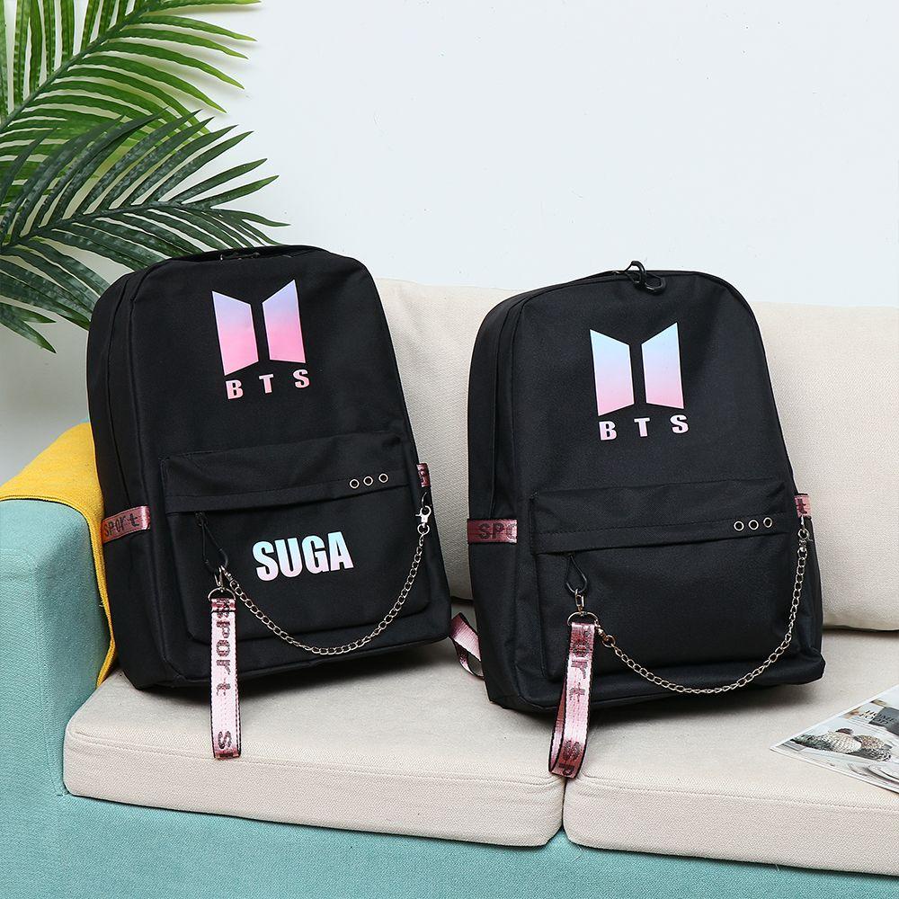 EBINLANDS Ba Lô Dây Xích In Hình BTS BT21 Dễ Thương Xinh Xắn