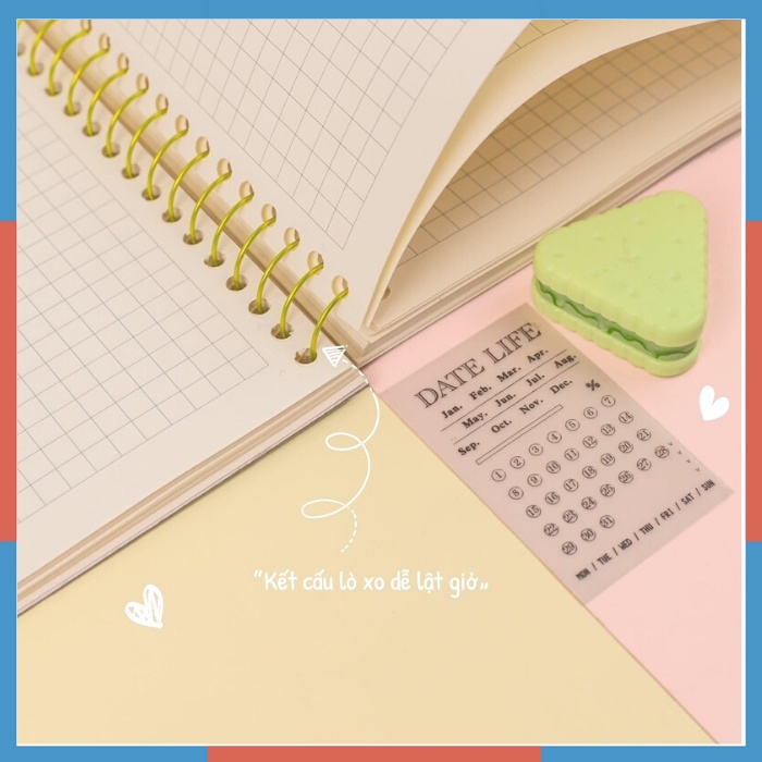 Sổ lò xo đơn Klong Caro  mm A4 - 200,300 trang; MS 590,591