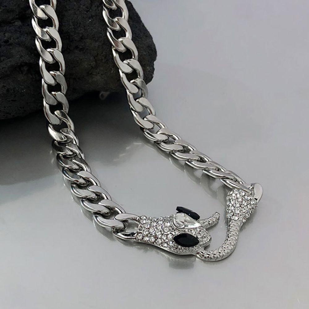 Vòng cổ Phong Cách Hip Hop Cá Tính Cho Cặp Đôi|Khuyên Tai Hình Rắn Phong Cách Đường Phố Hàn Quốc Cá Tính