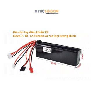PIN TAY ĐIỀU KHIỂN TX 3S 2200MAH 8C (DEVO 7, 10, 12 , FUTABA)