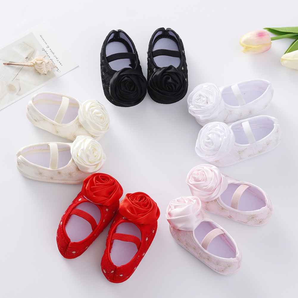Giày ĐíNh Hoa MềM MạI Cho Bé Sơ Sinh