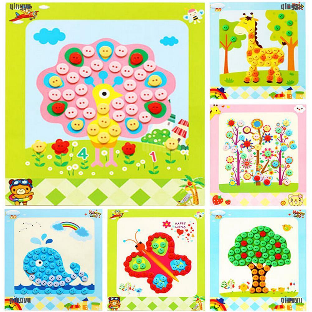 Tranh Đính Nút Tự Làm Tương Tác Cho Bé