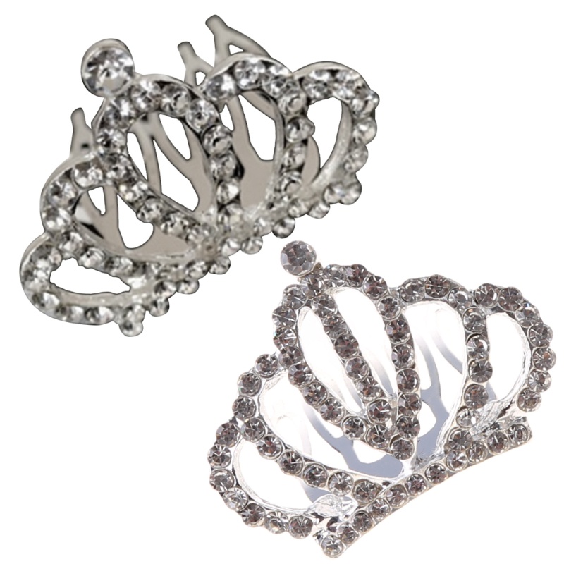 Kẹp Tóc Hình Vương Miện Đính Đá Lấp Lánh Cho Bé Gái