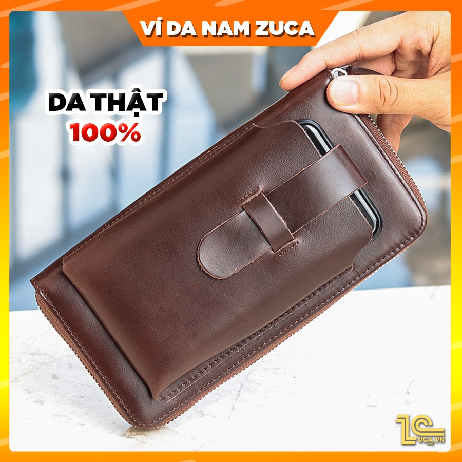 Ví nam đựng điện thoại da bò sáp nguyên tấm 100% thương hiệu Zuca T545 | BigBuy360 - bigbuy360.vn