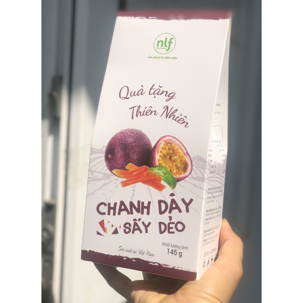 Trái cây sấy xuất khẩu - Chanh dây sấy dẻo NongLamFood - Ăn vặt giá rẻ chất lượng (145gr)