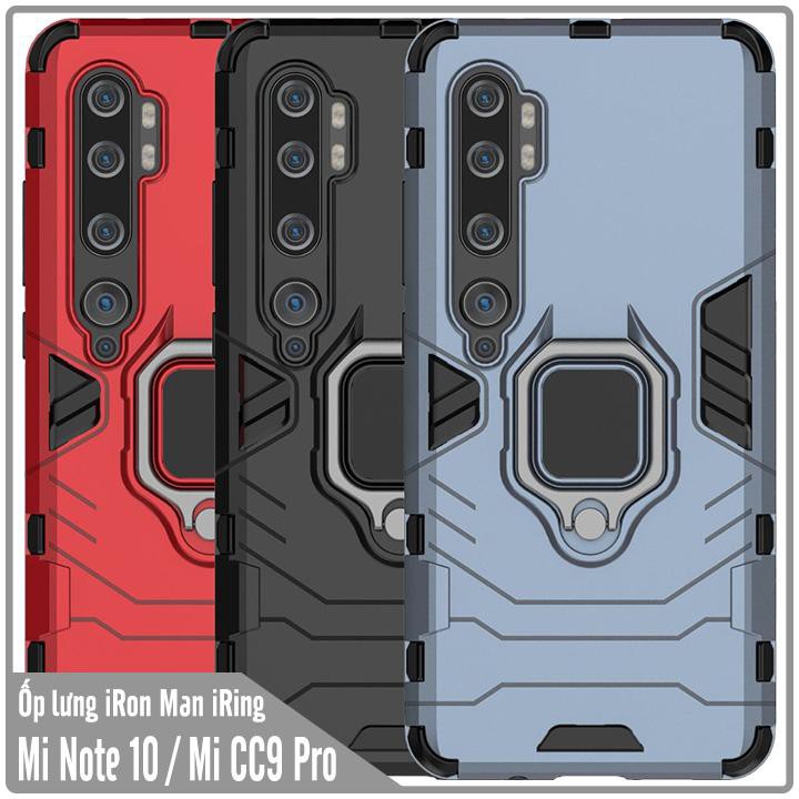 Ốp lưng Xiaomi Mi Note 10 / Mi CC9 Pro iRON - MAN IRING Nhựa PC cứng viền dẻo chống sốc