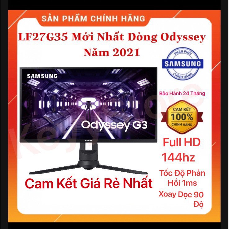 Màn hình Samsung 27 inch Odyssey G3 LF27G35 144hz - 1ms Chính Hãng 144hz Mới Nhất 2021