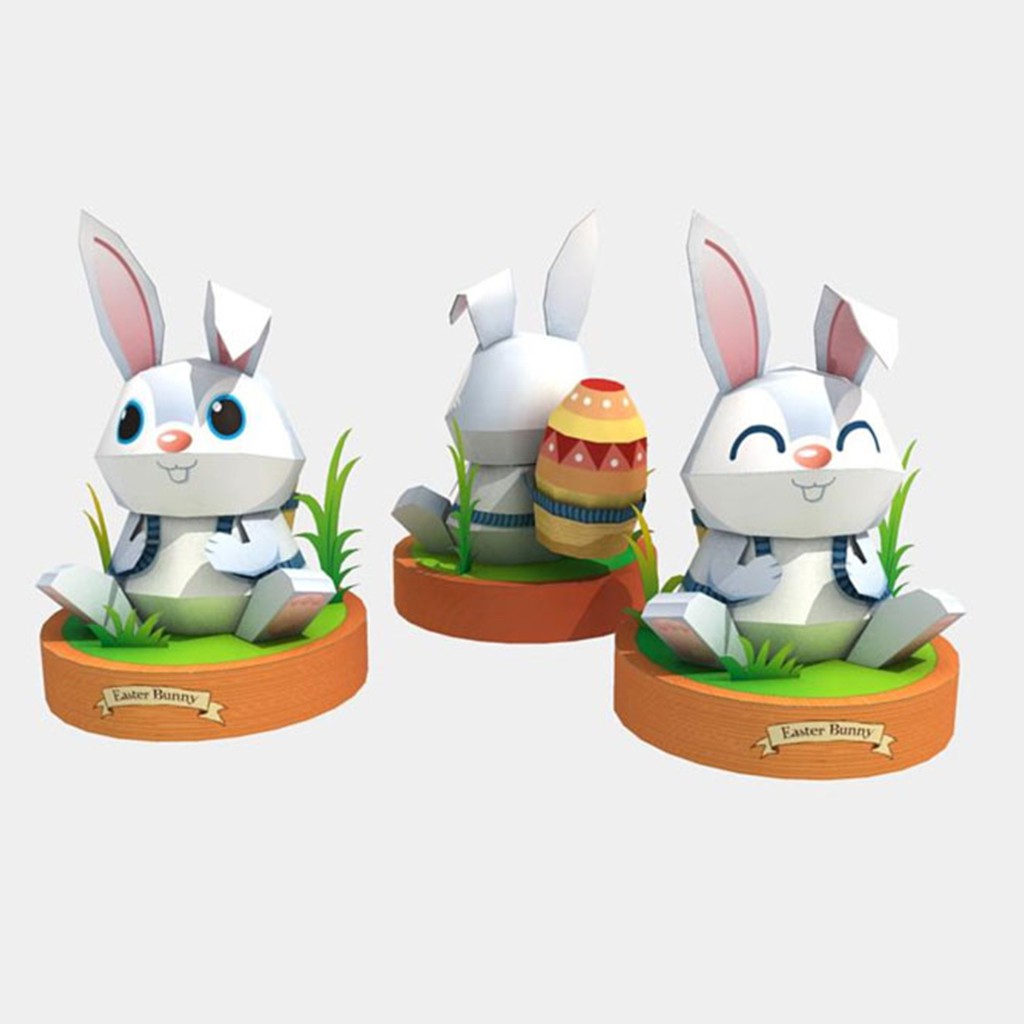 Mô hình giấy động vật Thỏ Easter Bunny