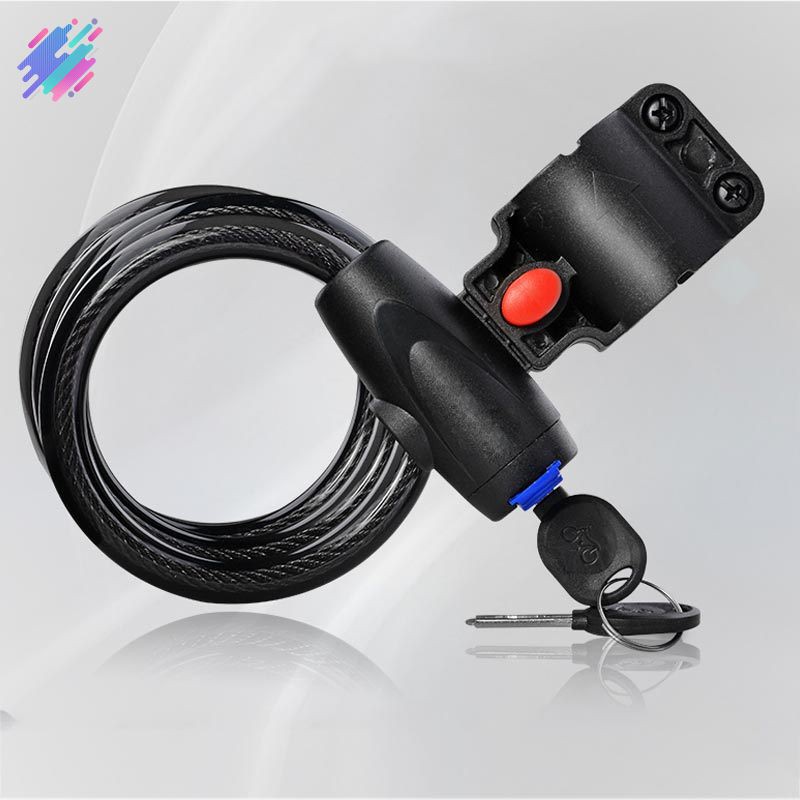Khoá dây thép 1m chống trộm với 2 chìa khóa thông dụng cho xe đạp