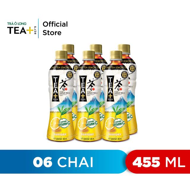 [Gift] Lốc 6 Chai Trà Ô long Vị Chanh Tea+ (455ml/Chai)