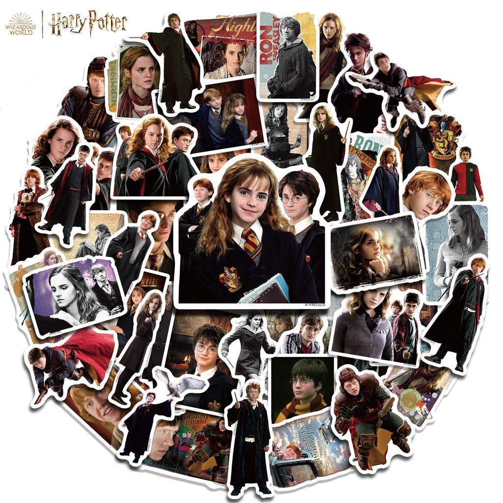 Bộ 50 Miếng Dán Chống Thấm Nước 15 Phong Cách Harry Potter Wizard Series Cho Điện Thoại / Mũ Bảo Hiểm