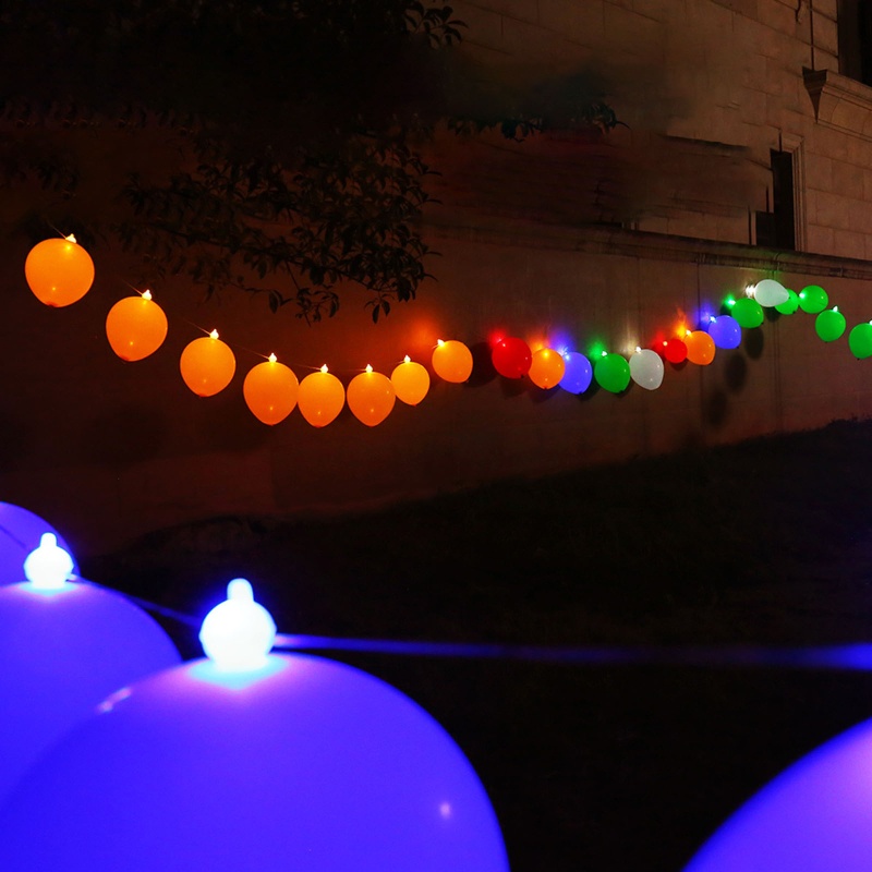 Đèn Led Hình Tròn Gắn Bong Bóng Trang Trí Tiệc