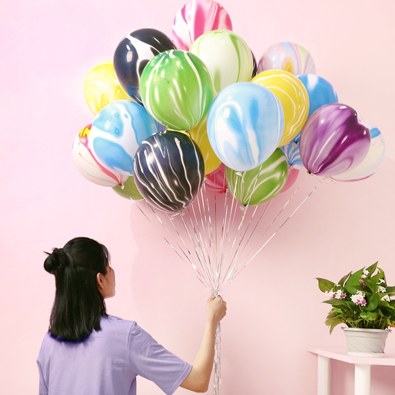 Set 10 Bong Bóng 12 Inch Hình Tròn Nhiều Màu Sắc Dùng Để Trang Trí Tiệc