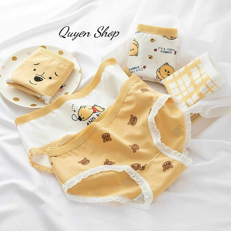 Quần lót nữ_Quần Lót Nữ Cotton HỌA TIẾT GẤU CUTE_SIÊU DỄ THƯƠNG🌞 | BigBuy360 - bigbuy360.vn