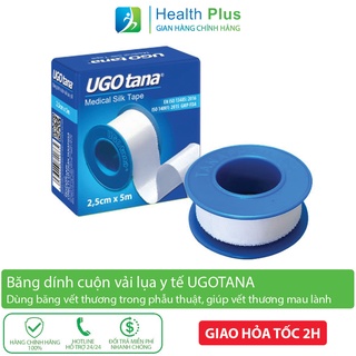 Băng dính cuộn vải lụa y tế UGOTANA - độ dính cao, băng keo mềm sơ cứu vết thương