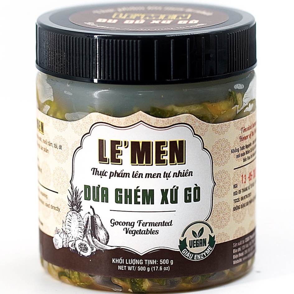 Dưa Ghém Dưa Leo Le'men (Chay), Không chất bảo quản, Nguyên liệu tươi ngon - Đặc sản mắm Miền Tây