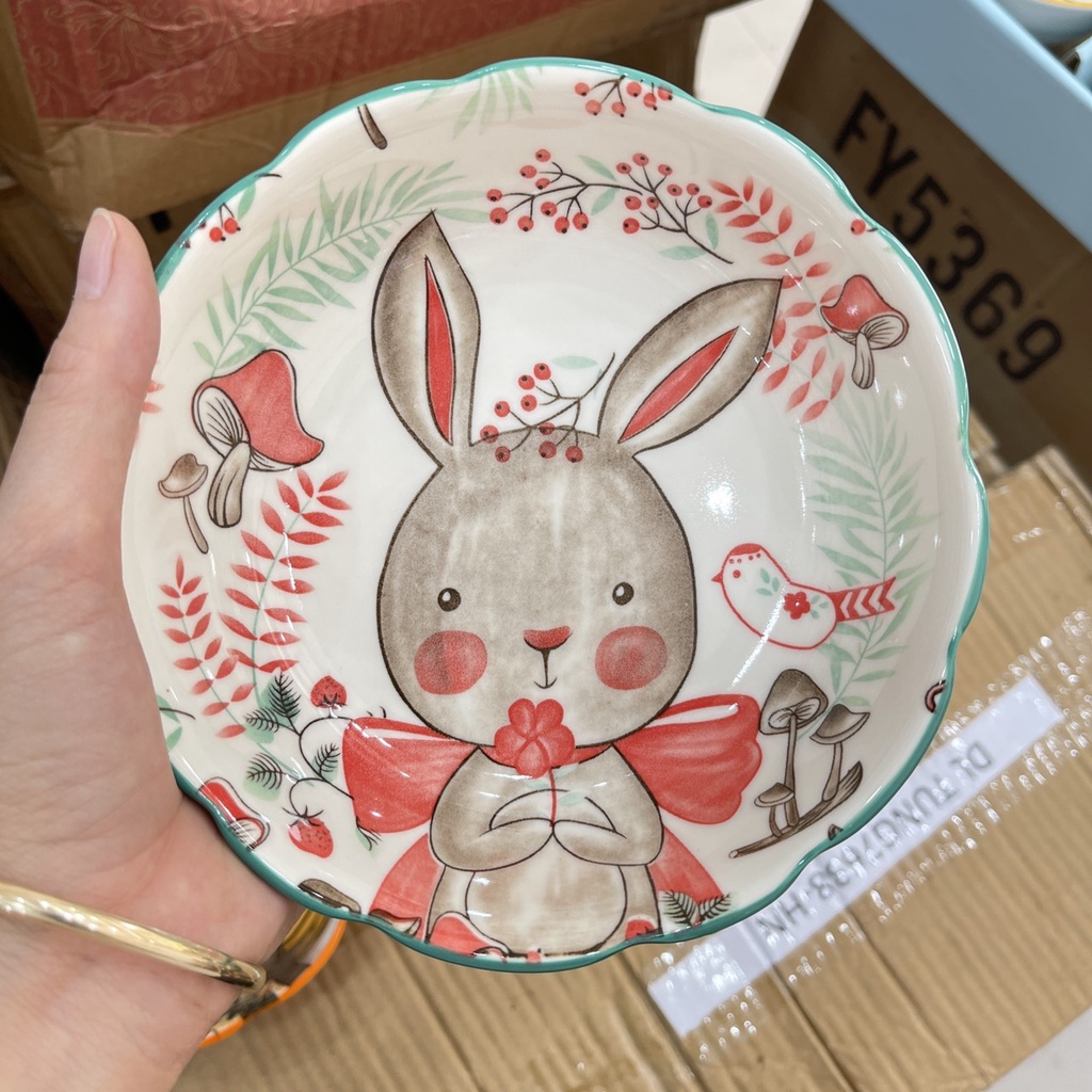 Bát Ăn Cơm Hình Con Vật Ngộ Nghĩnh Chén Sứ Tô Salad, Tô lượn Bát Ăn Dặm Cho Bé Chén Dĩa Decor Dễ Thương