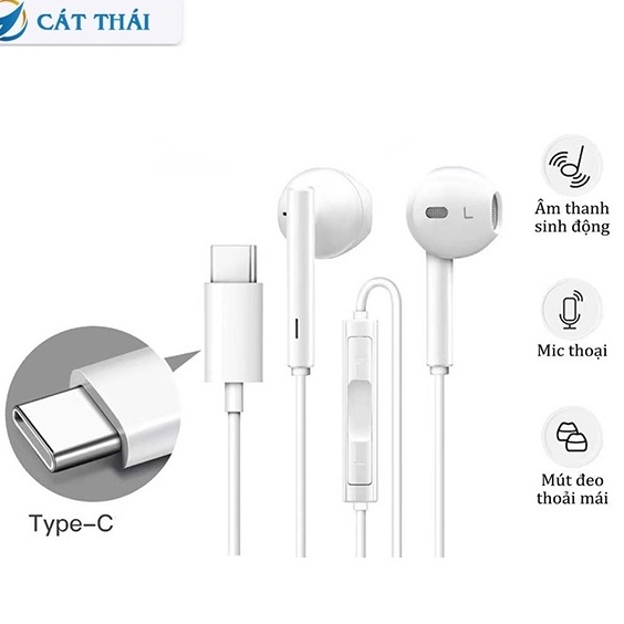 Tai nghe dây TYPE-C- J28, micro đàm thoại tiện lợi ( không dùng cho thiết bị có cổng kết nối 3.5mm ) Âm bass mạnh mẽ