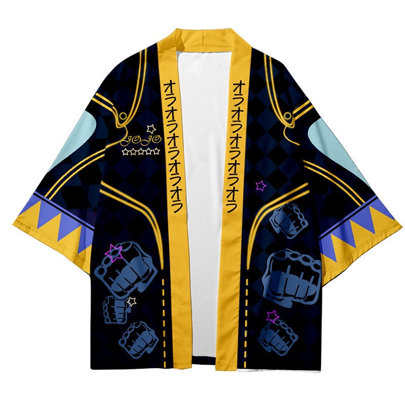 Áo kimono họa tiết nhân vật Jojos Bizarre Adventure Haori Giorno Giovanna Bruno Buciarati độc đáo