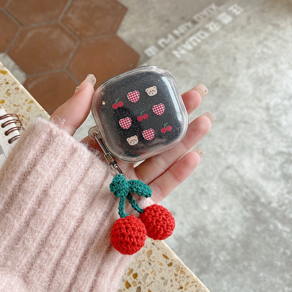 Vỏ Bảo Vệ Hộp Sạc Tai Nghe Bluetooth Không Dây Galaxy Buds Live / Buds 2 / Buds Pro / Buds 2 Pro Bằng Silicon Tpu Mềm Trong Suốt Lấp Lánh