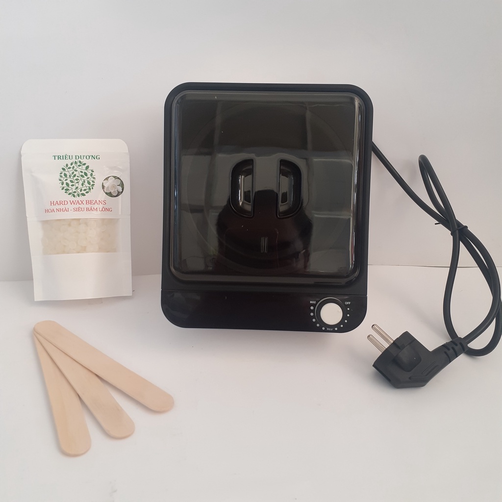 set nồi chống dính + sáp wax cao cấp 3 hương lựa chọn, gói mini 50g. (Quà tặng đồ dũa móng)