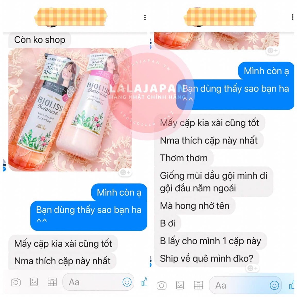 Cặp gội xả BIOLISS Sakura Rose Nhật Bản ngọt ngào mềm mượt, Bioliss Sleek Straight