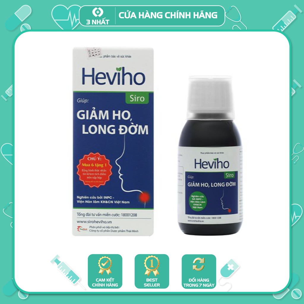 Siro Heviho 100ml, khỏi lo bé ho đờm, tăng sức đề kháng cho trẻ.