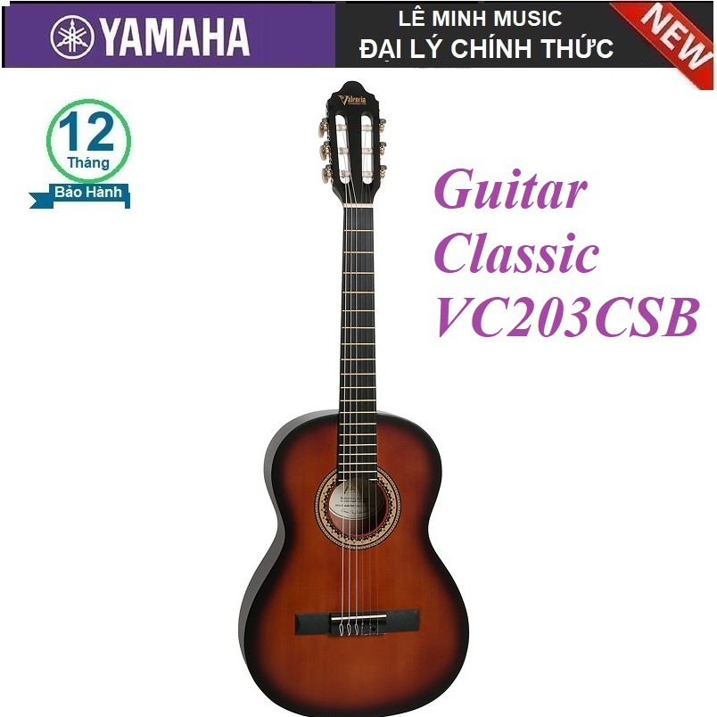 Đàn Guitar classic Valencia VC203 CSB (Size 3/4)