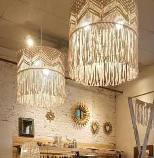 Đèn trang trí macrame