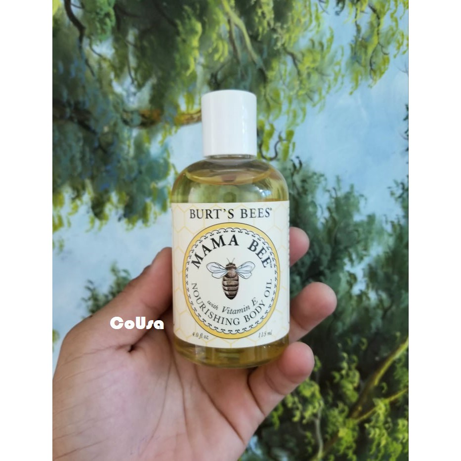 Dầu Massage Giảm Rạn Da Cho Mẹ Burt's Bees Vitamin E Mama Bee Nourishing Body Oil 115ml